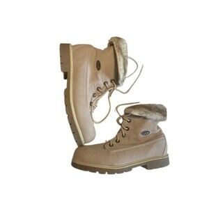 Lugz Hiking Boots Womens Size 6.5 Faux Fur Lined Pink